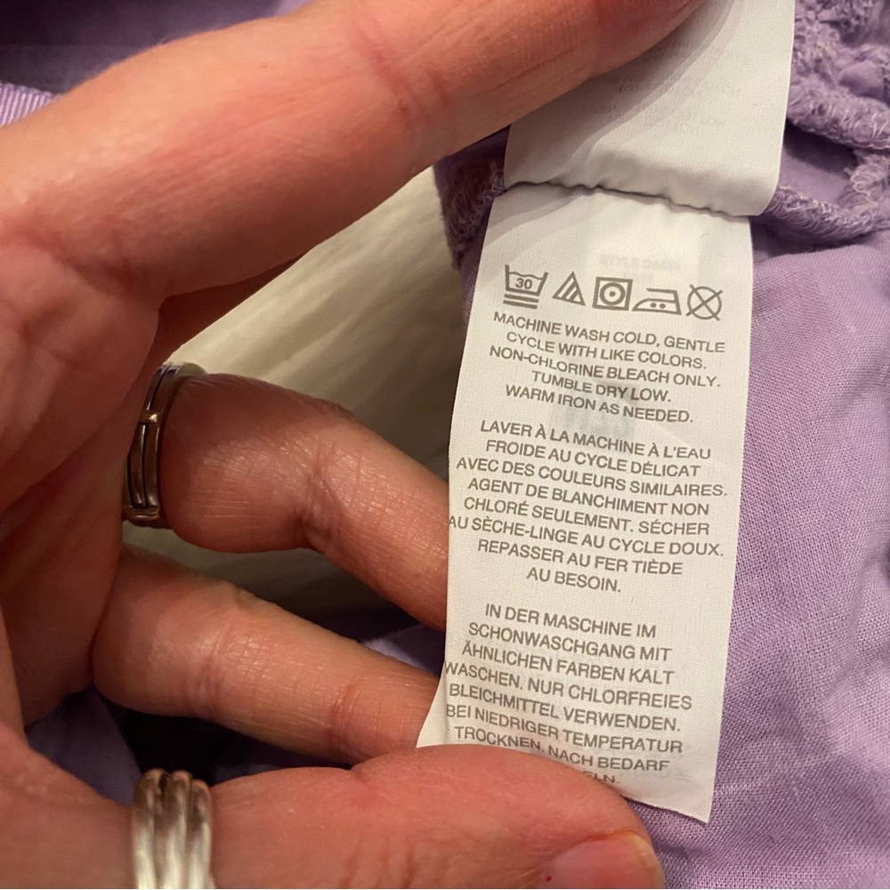 J. Crew Lilac Tie-shoulder Eyelet Lace Top - Picture 4 of 5
